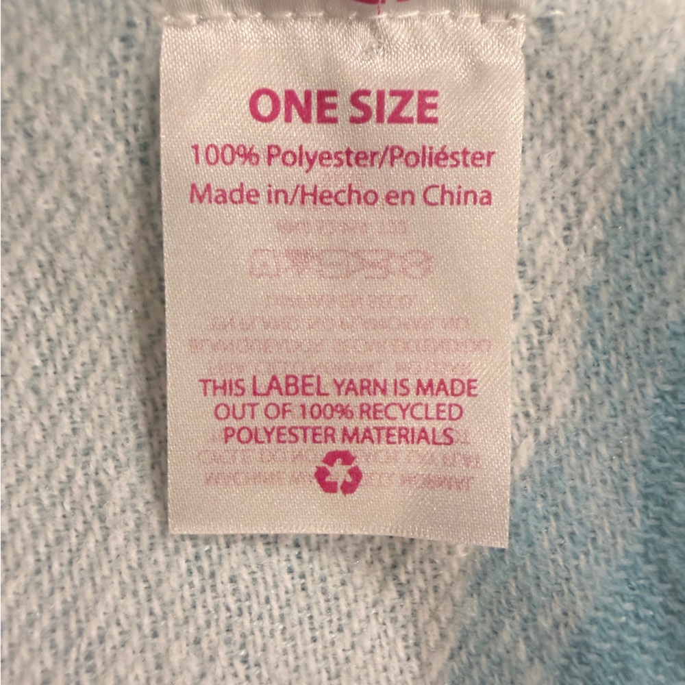 Sky Blue Cloud Print Soft Scarf - Picture 6 of 6
